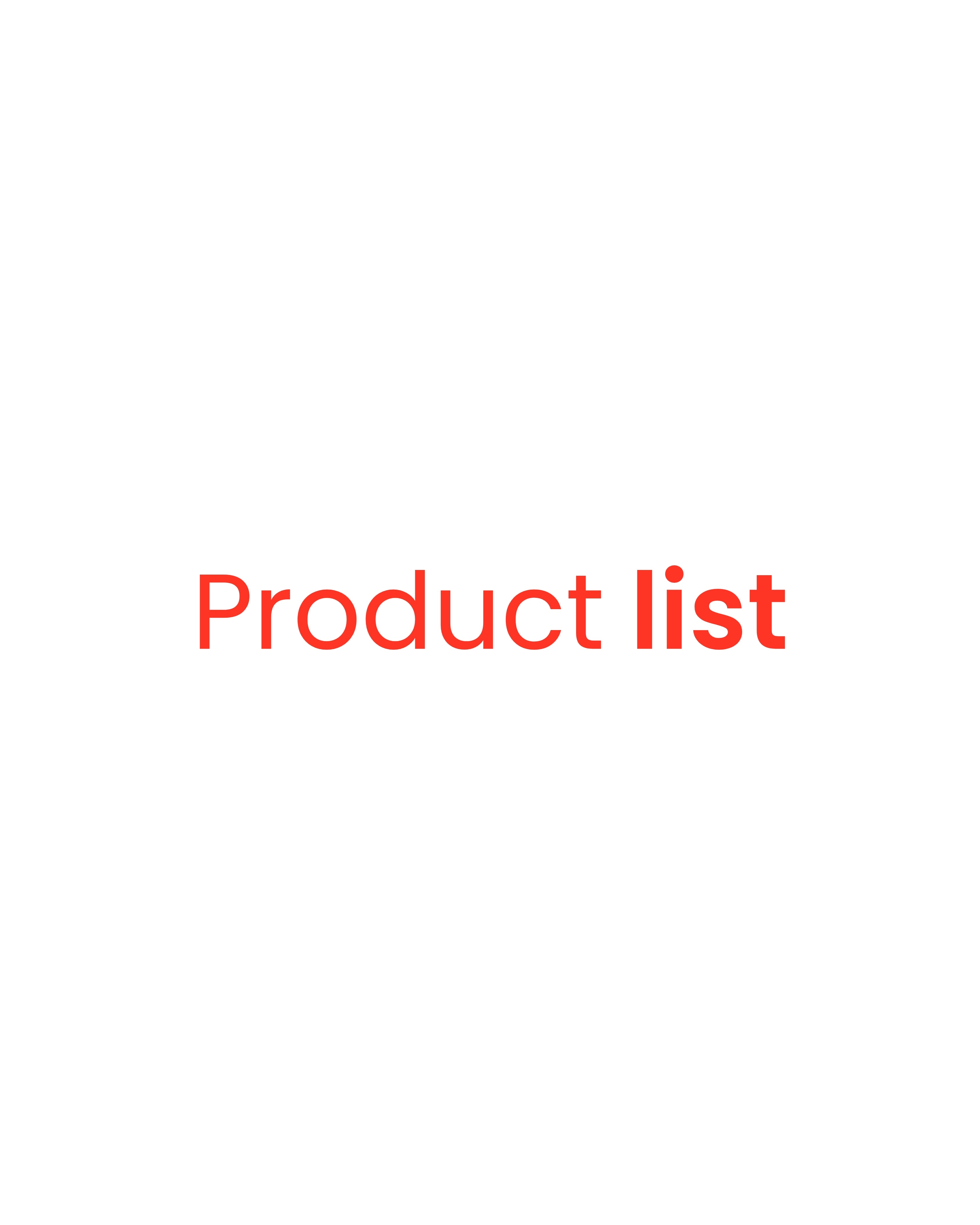 Product list