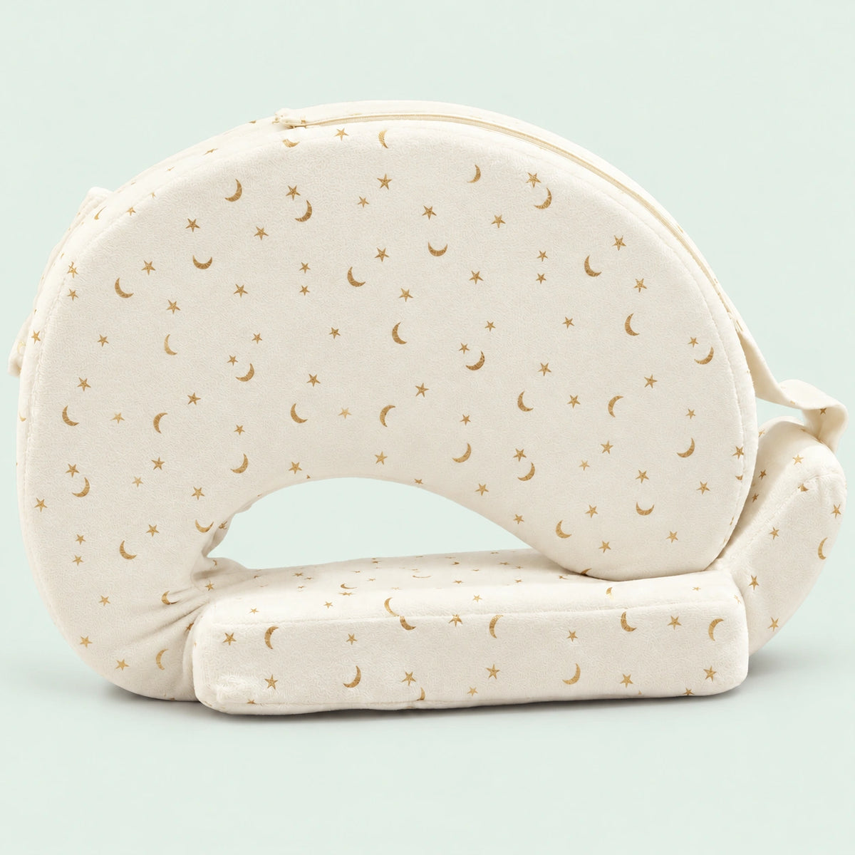 Lullaby Baby Care Premium Feeding Pillow for Newborn Baby | Breastfeeding Nursing Support Cushion | Baby Feeding Cushion with Removable Cover | Moon & Star Print