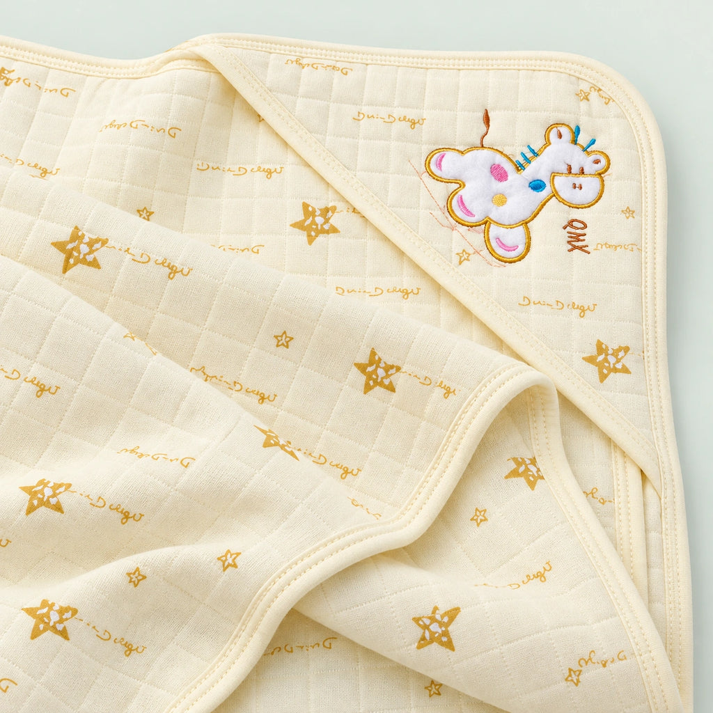 Muslin Hooded Receiving Towel – Light Yellow
