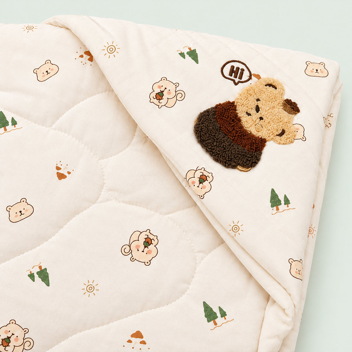 Premium Wrapper | Baby Blanket|Teddy & Woodland