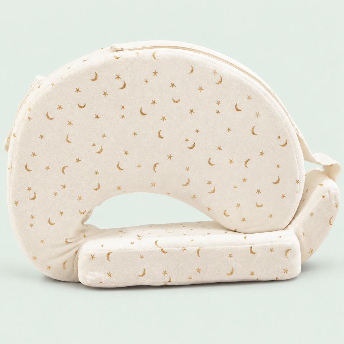 Lullaby Baby Care Premium Feeding Pillow for Newborn Baby | Breastfeeding Nursing Support Cushion | Baby Feeding Cushion with Removable Cover | Moon & Star Print