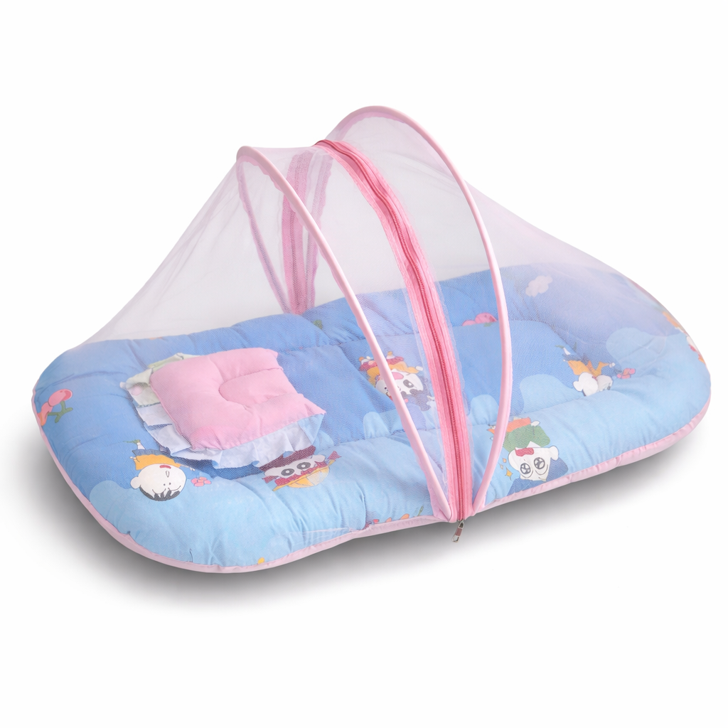 Baby Mosquito Net Bed with Soft Cushion and Zip Cover
