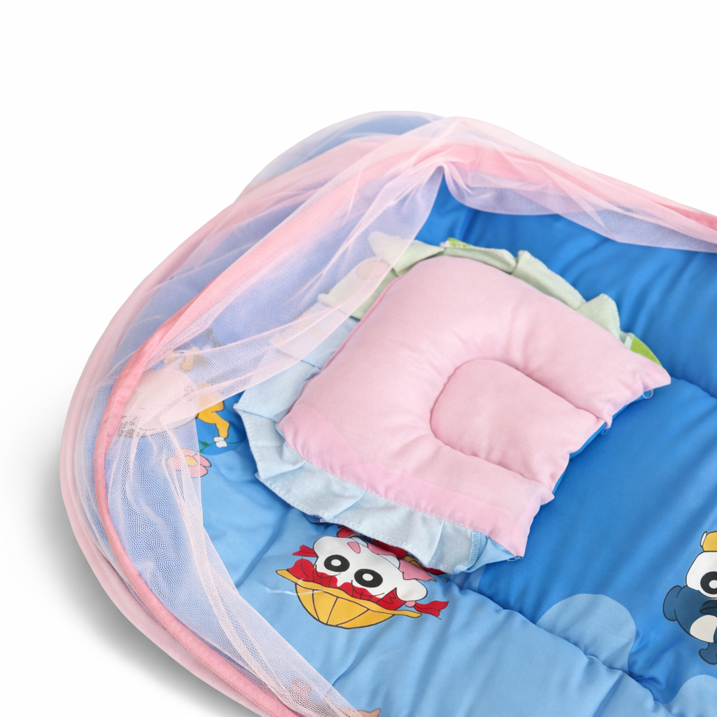 Baby Mosquito Net Bed with Soft Cushion and Zip Cover