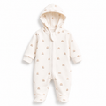 Baby Hooded Zip Sleepsuit – (0-3 Months)