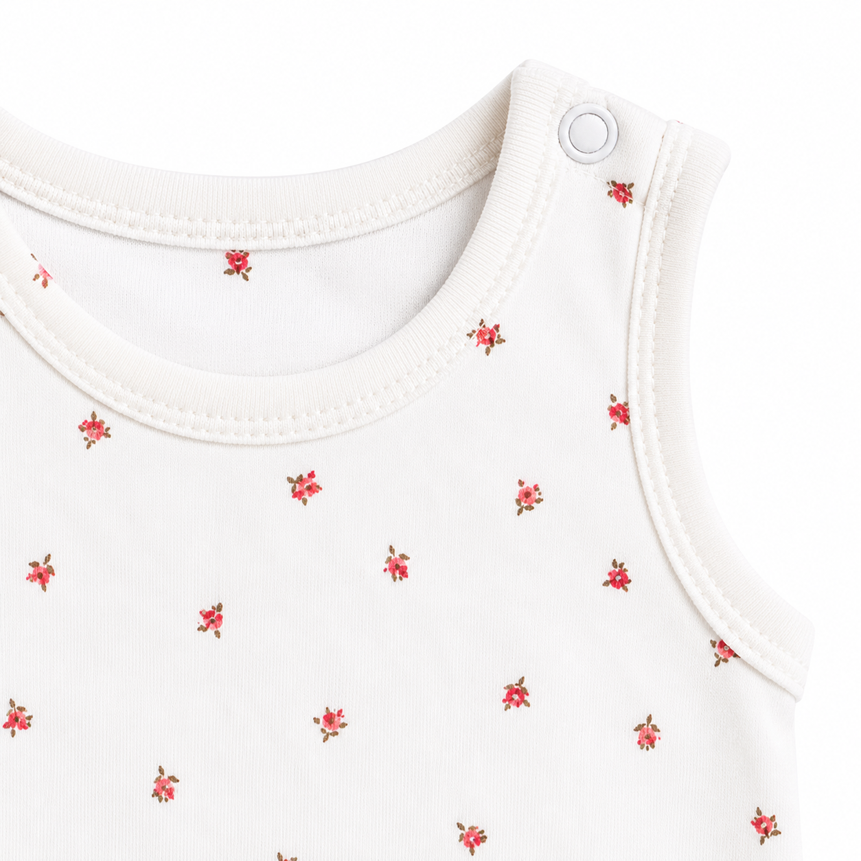 Baby Sleeveless Floral Onesie  –( 0-3 Months)