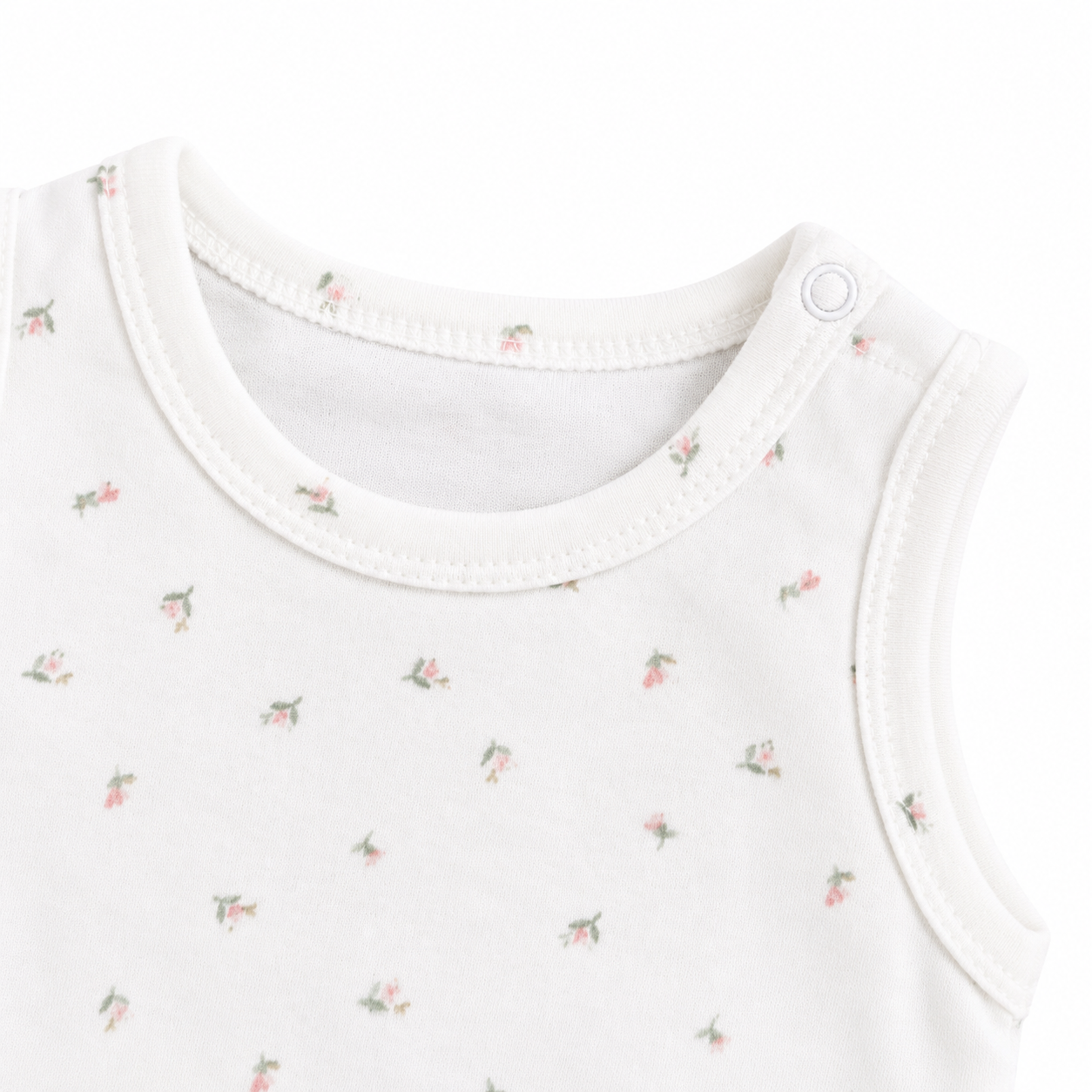 Baby Sleeveless Floral Onesie  –( 0-3 Months)