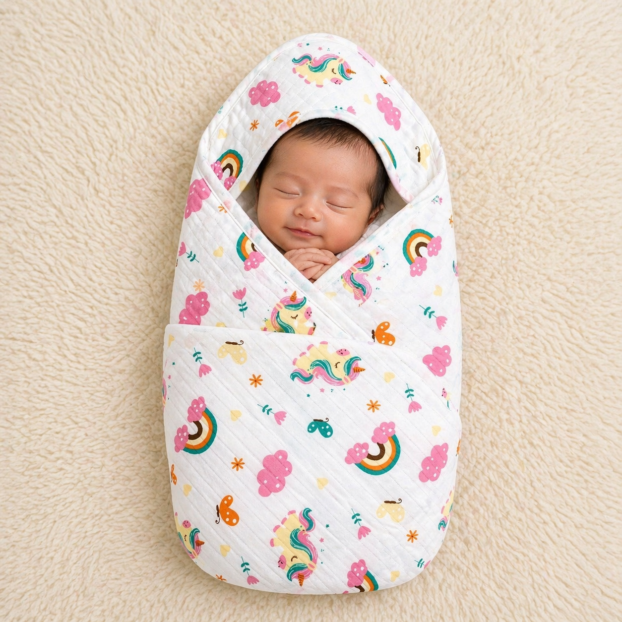 Muslin Hooded Baby Wrapper – Ultra Soft Swaddle Towel