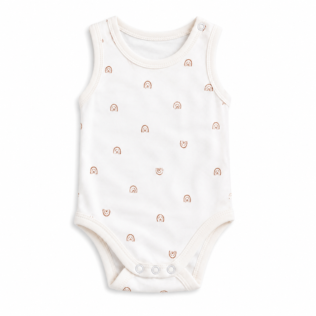 Baby Sleeveless Floral Onesie  –( 0-3 Months)