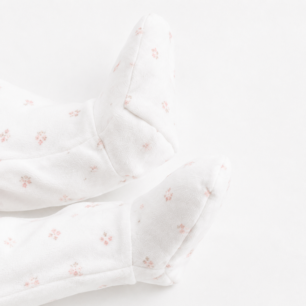 Baby Hooded Zip Sleepsuit – (0-3 Months)