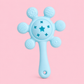 Silicone Baby Teether Rattle Toy – BPA Free Blue