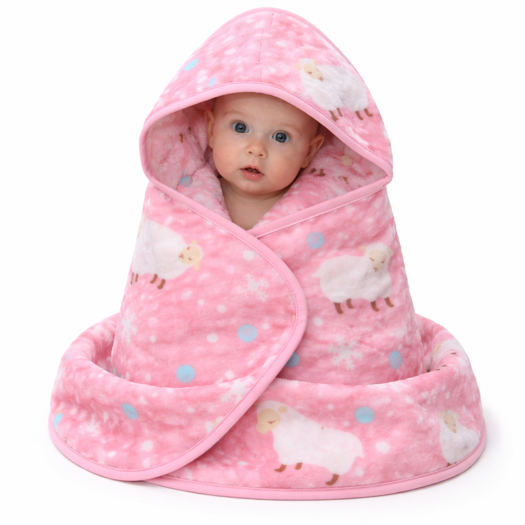 Ultra Soft Baby Hooded Blanket Wrapper