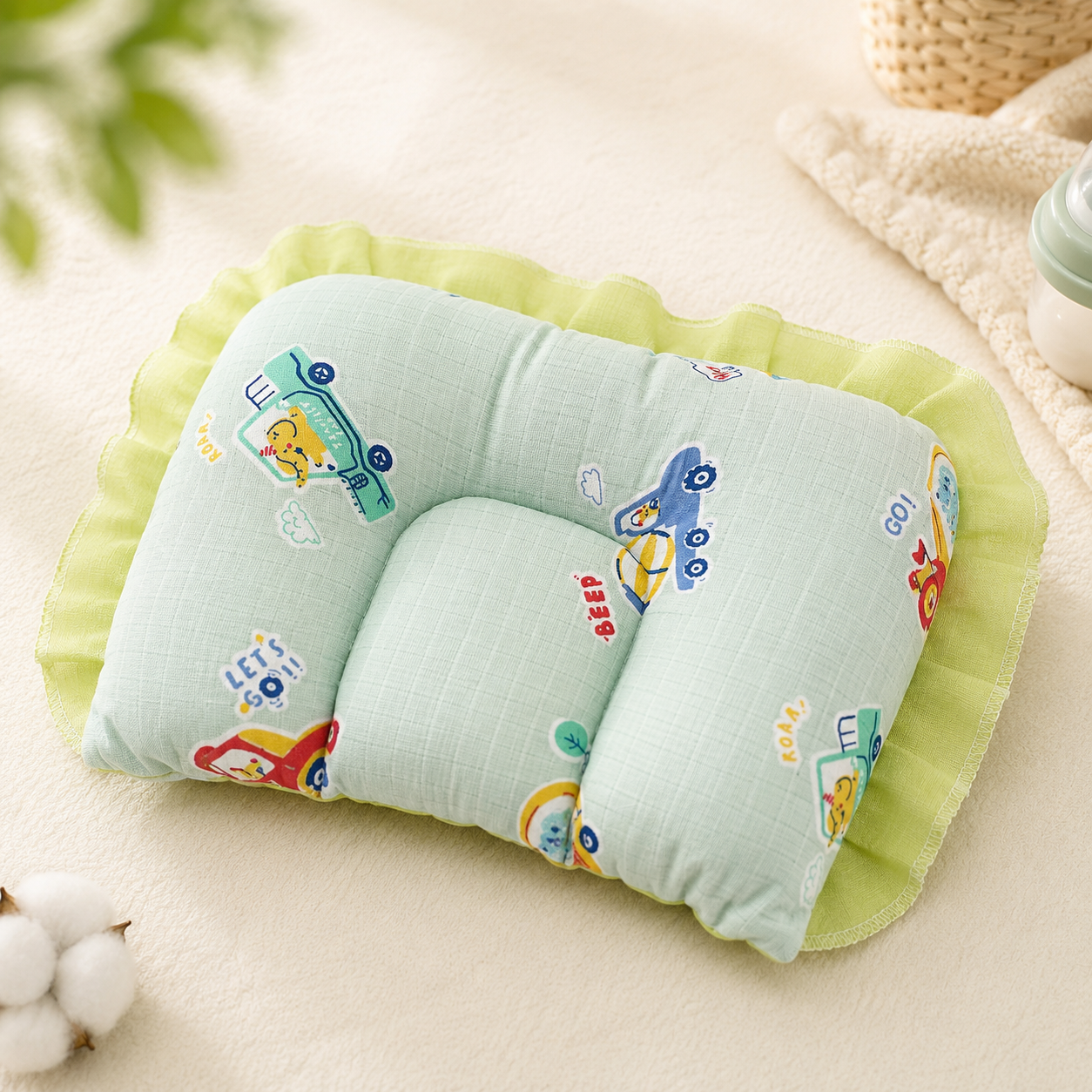 Premium Muslin Baby Mosquito Net Bed with Pillow