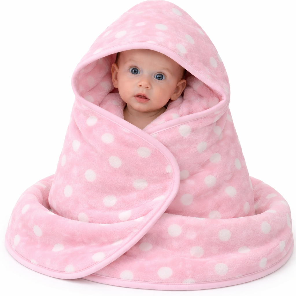 Ultra Soft Baby Hooded Blanket Wrapper