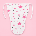 Muslin Nappies | Tie - up | Pink star