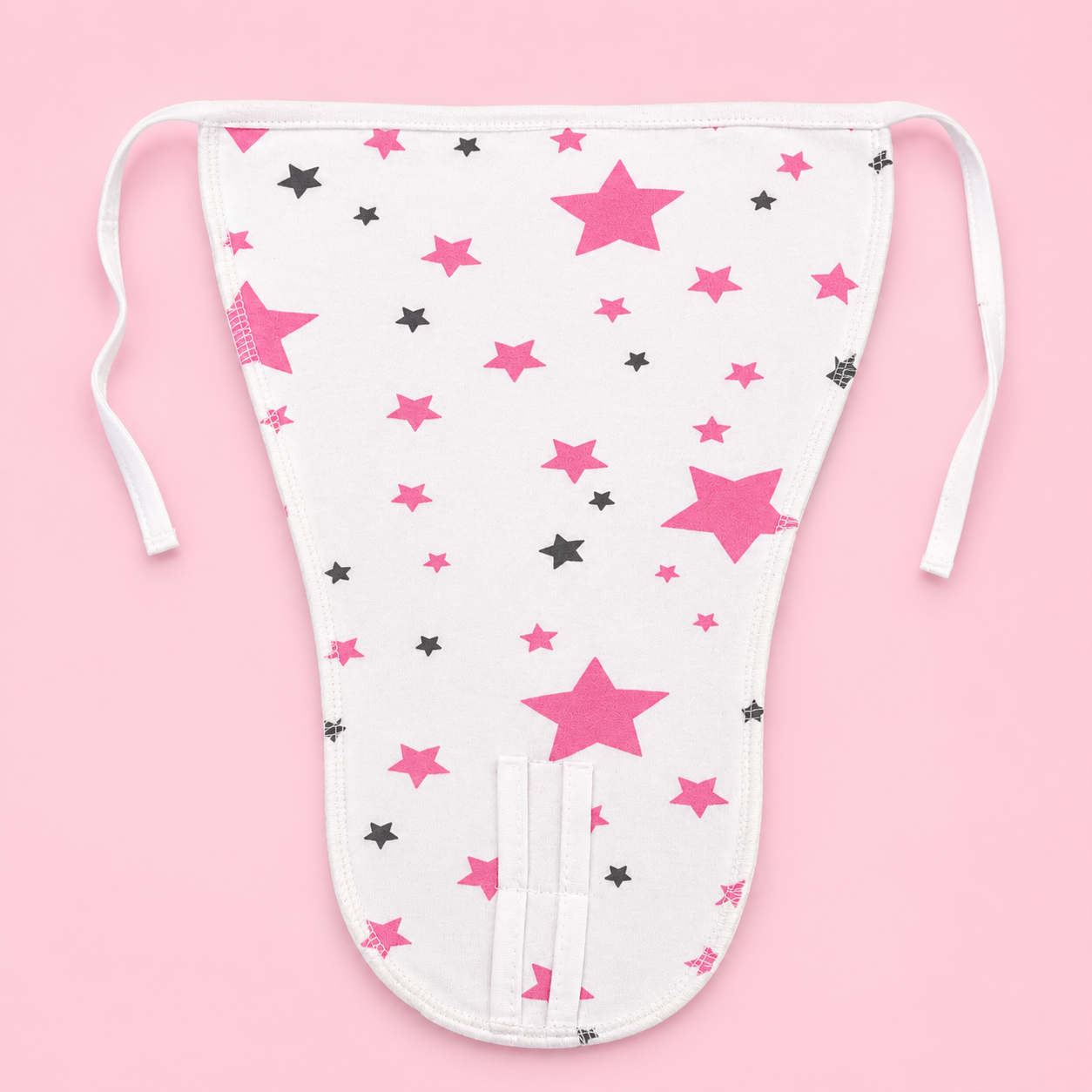 Muslin Nappies | Tie - up | Pink star