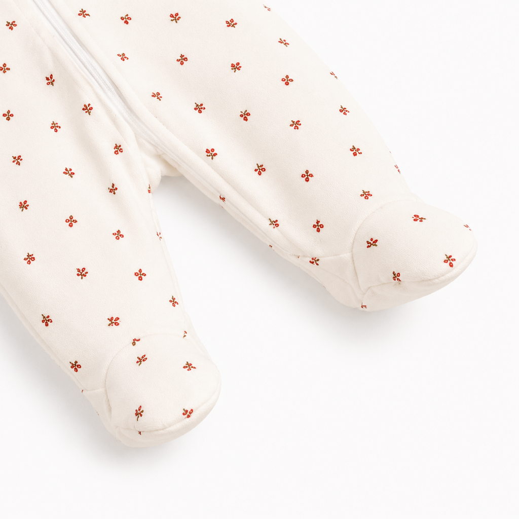 Baby Hooded Zip Sleepsuit – (0-3 Months)