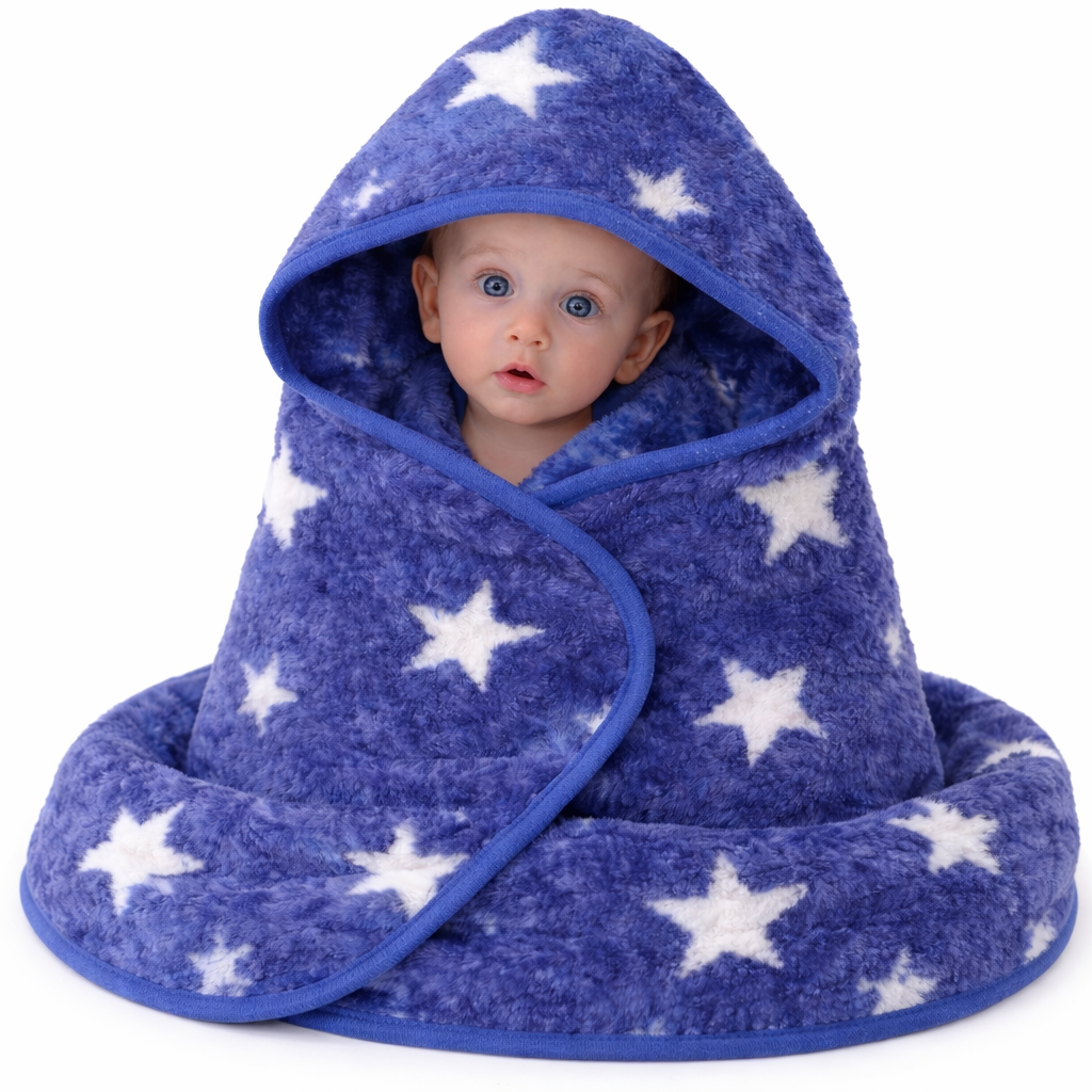 Ultra Soft Baby Hooded Blanket Wrapper