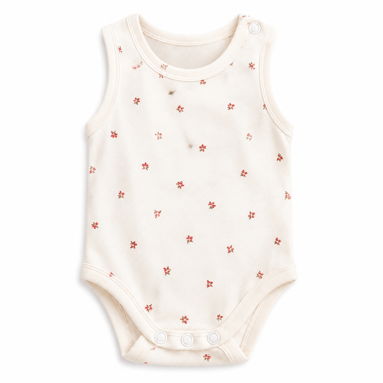 Baby Sleeveless Floral Onesie  –( 0-3 Months)