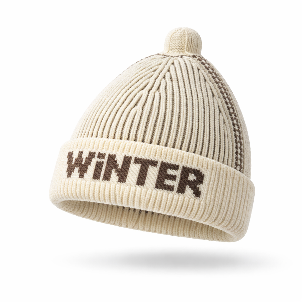 Unisex Ribbed Knit Winter Beanie – Warm Soft Wool Blend Cap