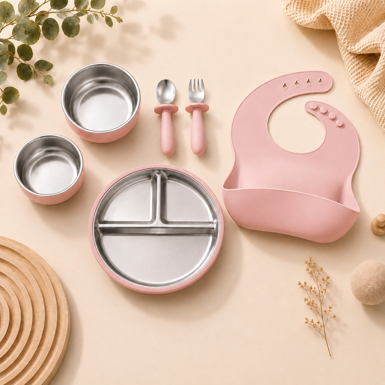 Premium Stainless Steel Feeding Set