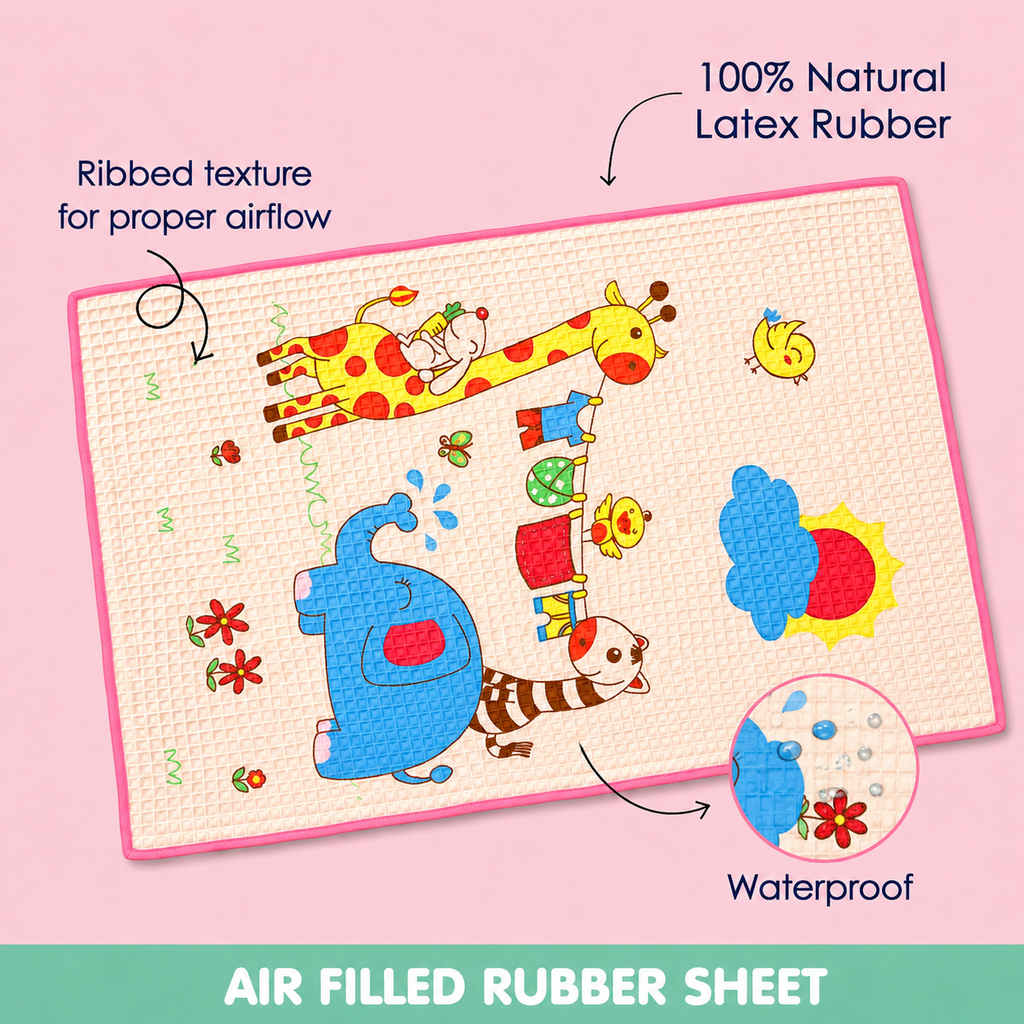 Air filled rubber sheet