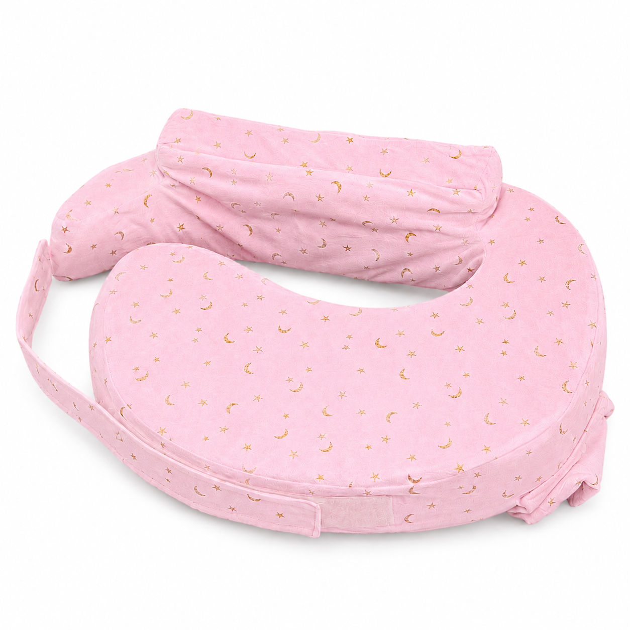 Lullaby Baby Care Premium Feeding Pillow for Newborn Baby | Breastfeeding Nursing Support Cushion | Baby Feeding Cushion with Removable Cover | Moon & Star Print