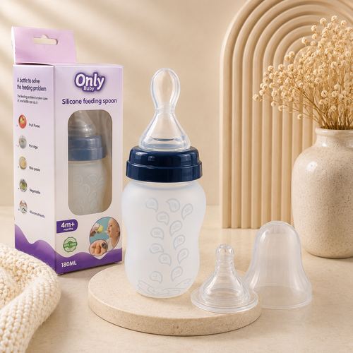 2 in 1 Silicone Feeding Bottle(180ML)