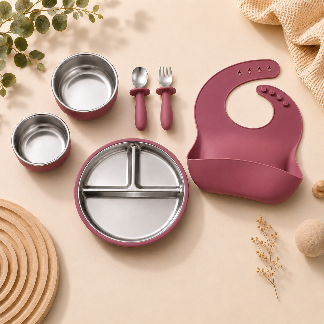 Premium Stainless Steel Feeding Set