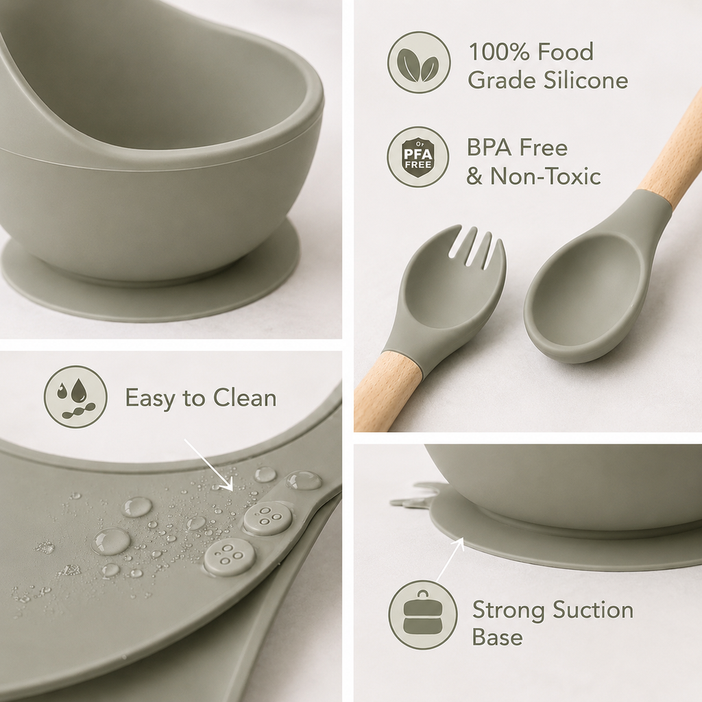 Premium Silicone Feeding Set