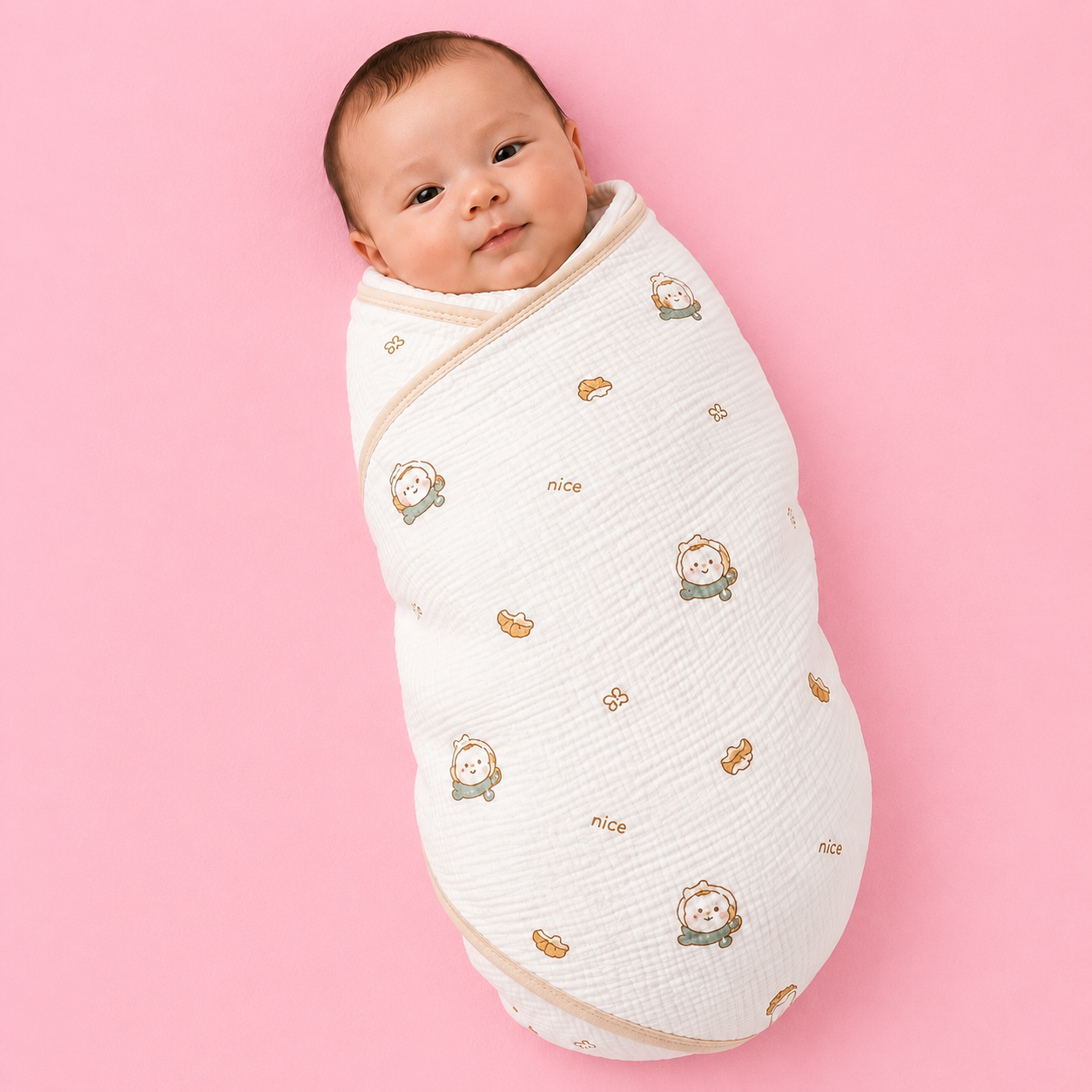Premium Muslin Swaddle | Hat Pattern