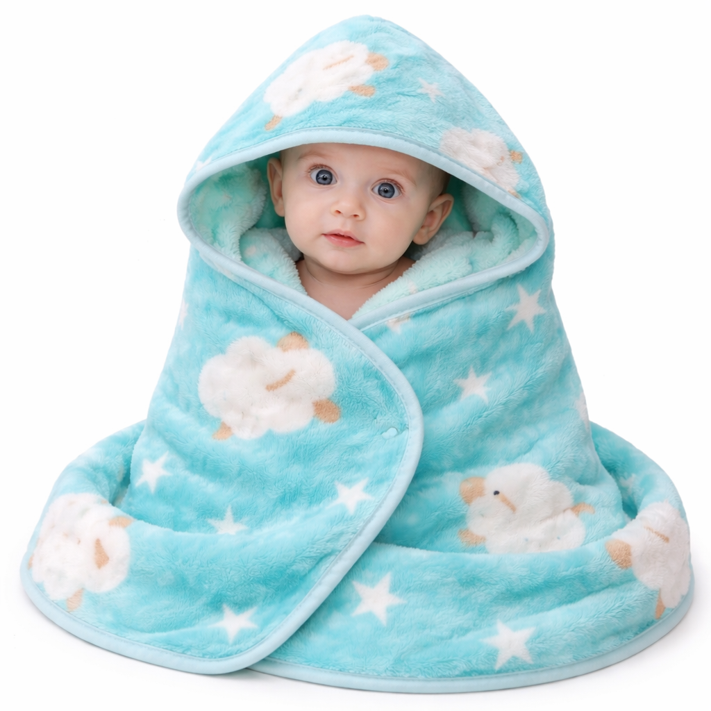 Ultra Soft Baby Hooded Blanket Wrapper