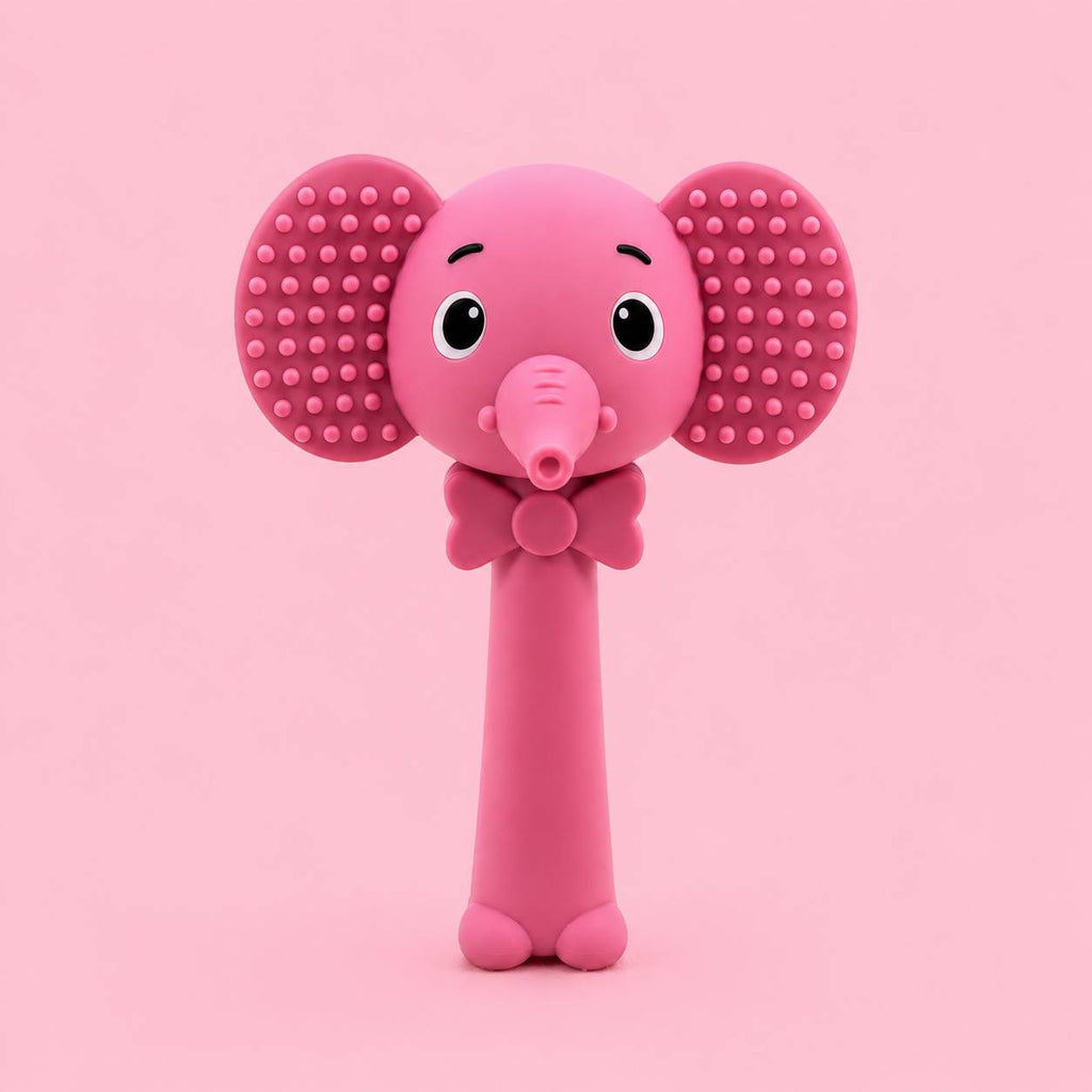 Elephant Silicone Baby Teether Toy – BPA Free Pink