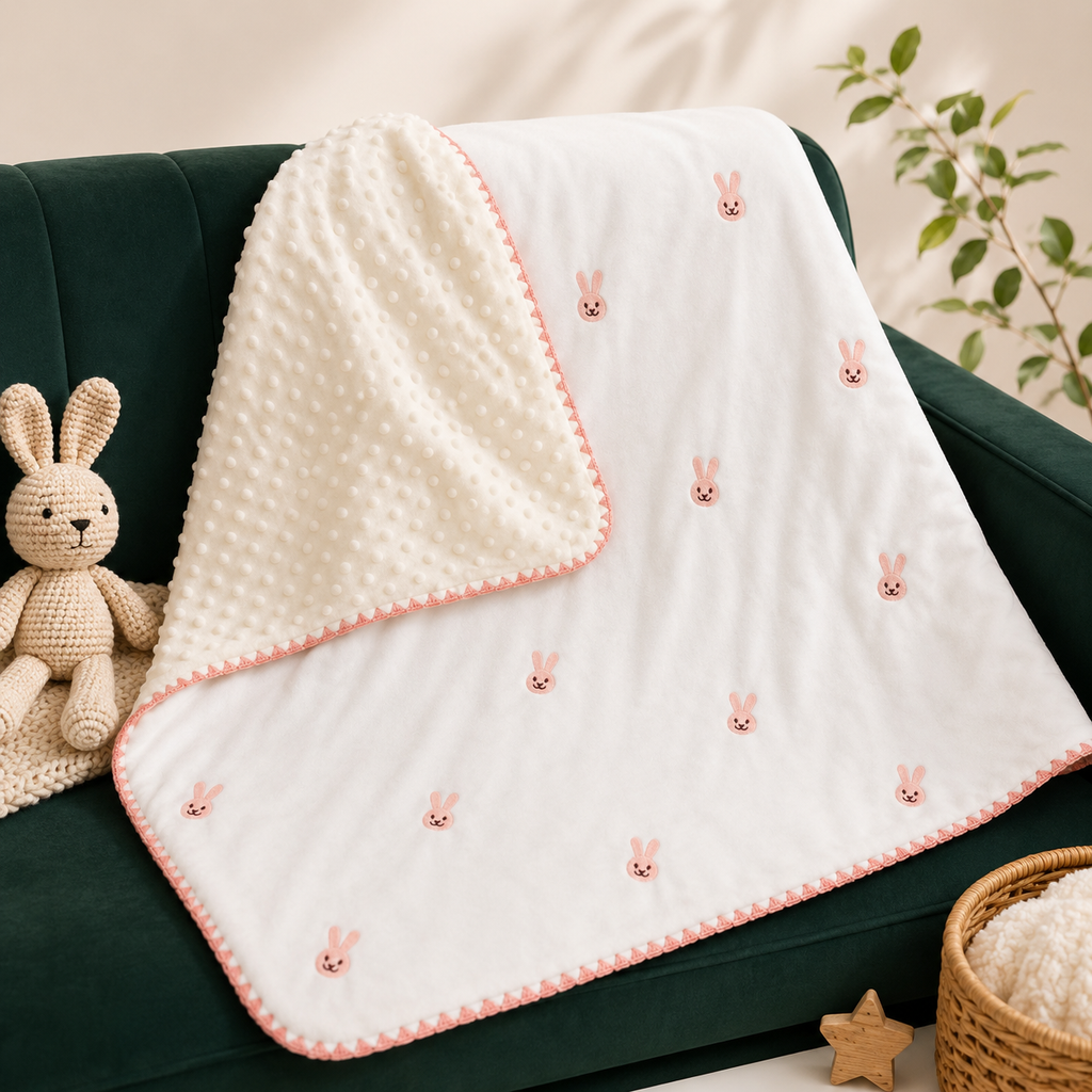 Premium Baby Blanket – Bunny Print