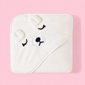 Baby Bear Hooded white Bath Towel