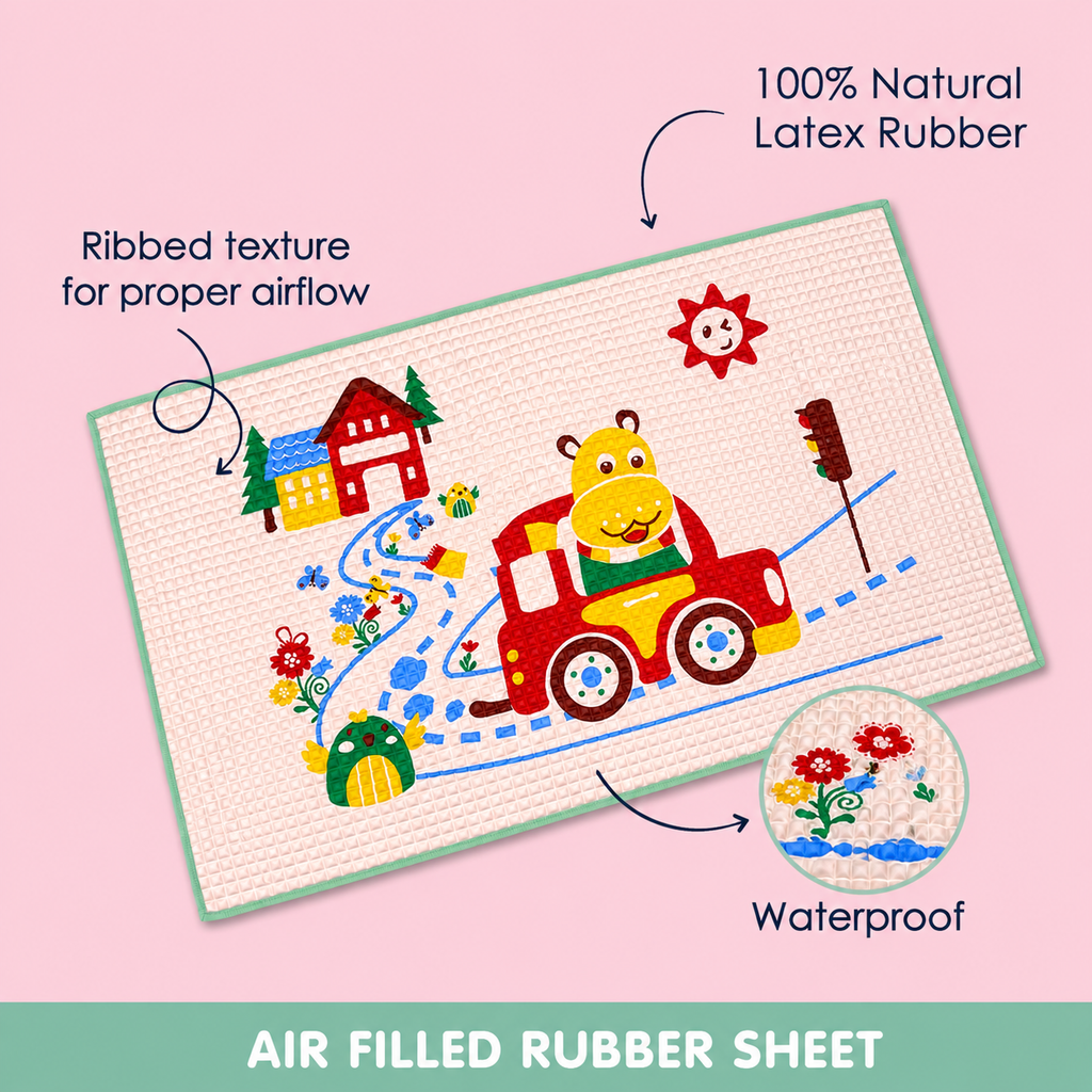Air filled rubber sheet