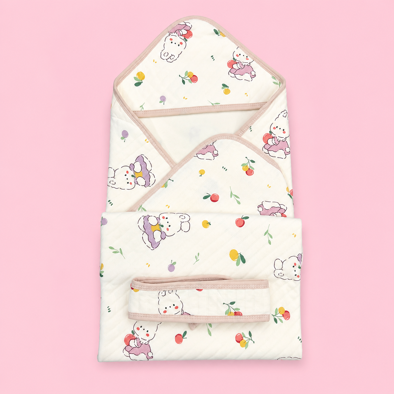 Hooded Baby Wrapper (Receiving Blanket)