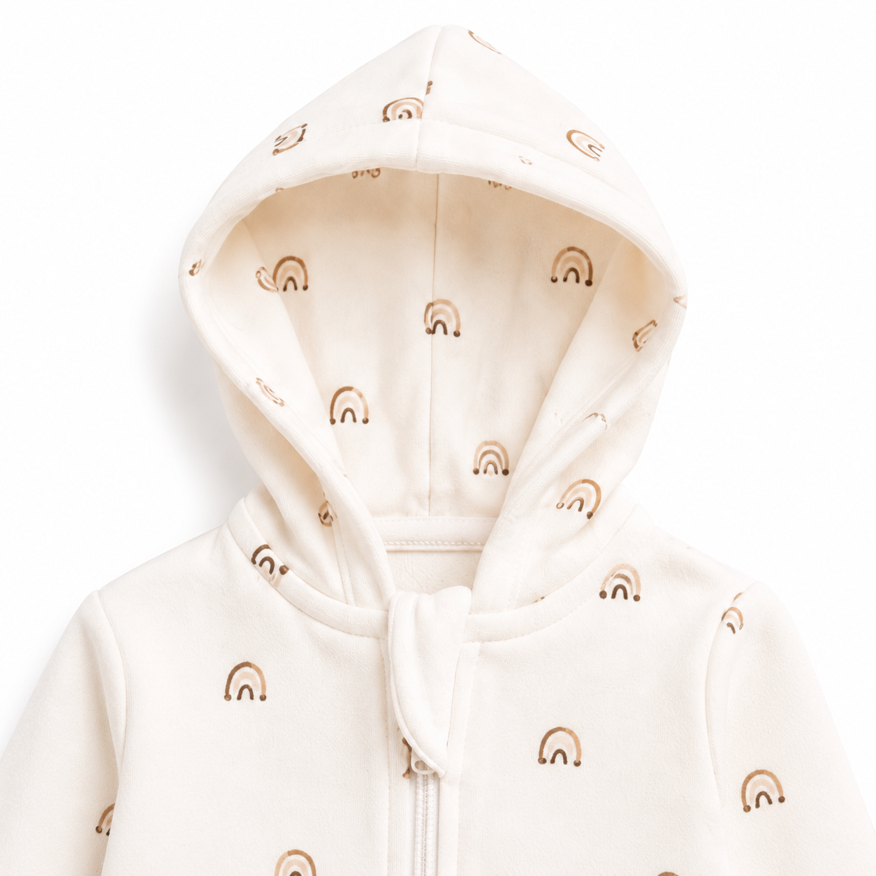 Baby Hooded Zip Sleepsuit – (0-3 Months)
