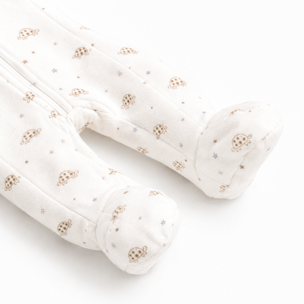 Baby Hooded Zip Sleepsuit – (0-3 Months)