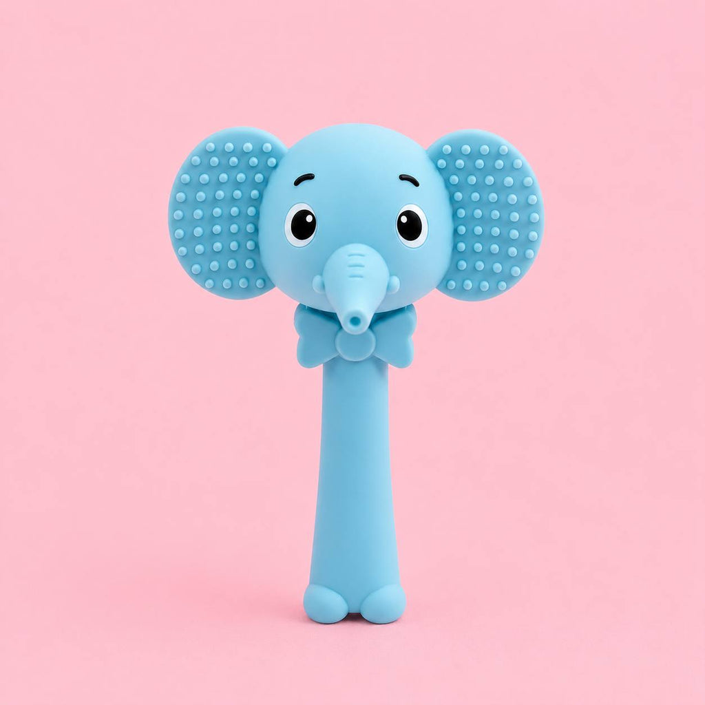 Elephant Silicone Baby Teether Toy – BPA Free Blue