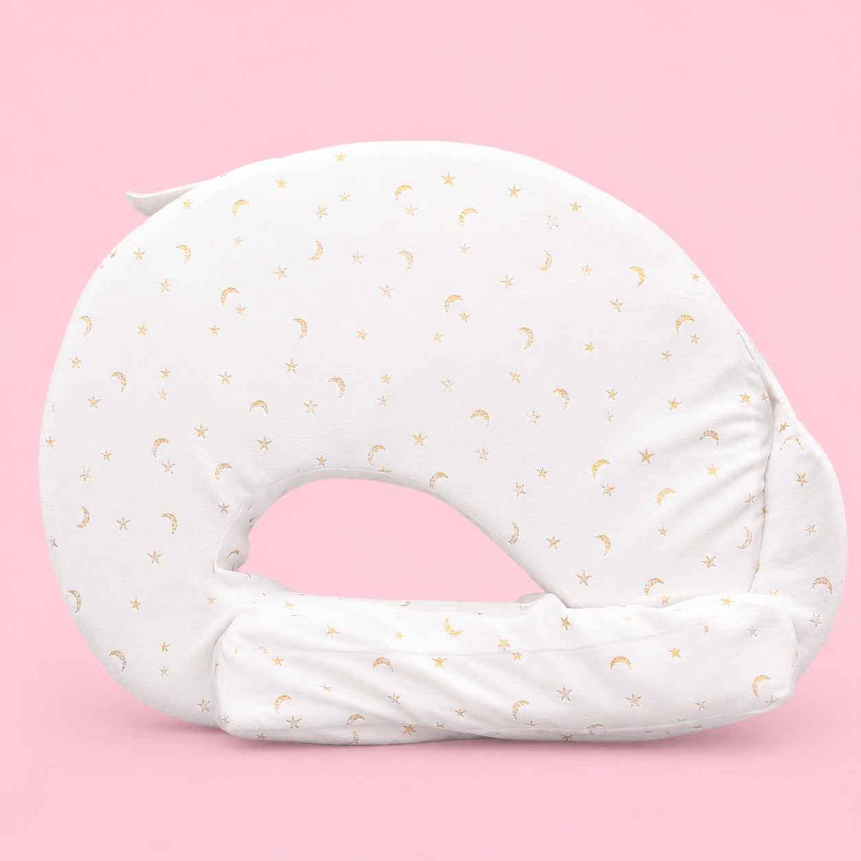Premium Feeding Pillow for Newborn Baby | Breastfeeding Nursing Support Cushion | Baby Feeding Cushion with Removable Cover | Moon & Star Print