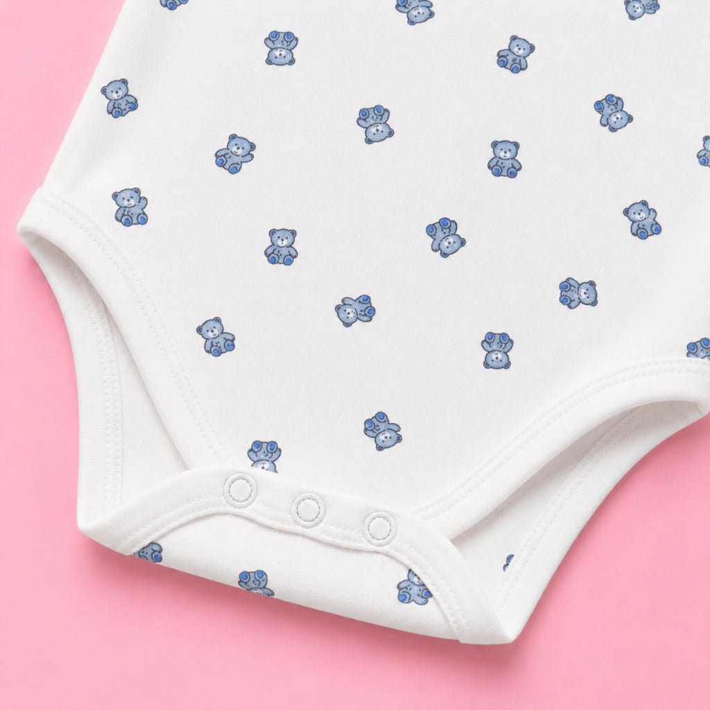 Baby Sleeveless Floral Onesie | Bear | 0-3 Months