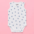 Baby Sleeveless Floral Onesie | Bear | 0-3 Months