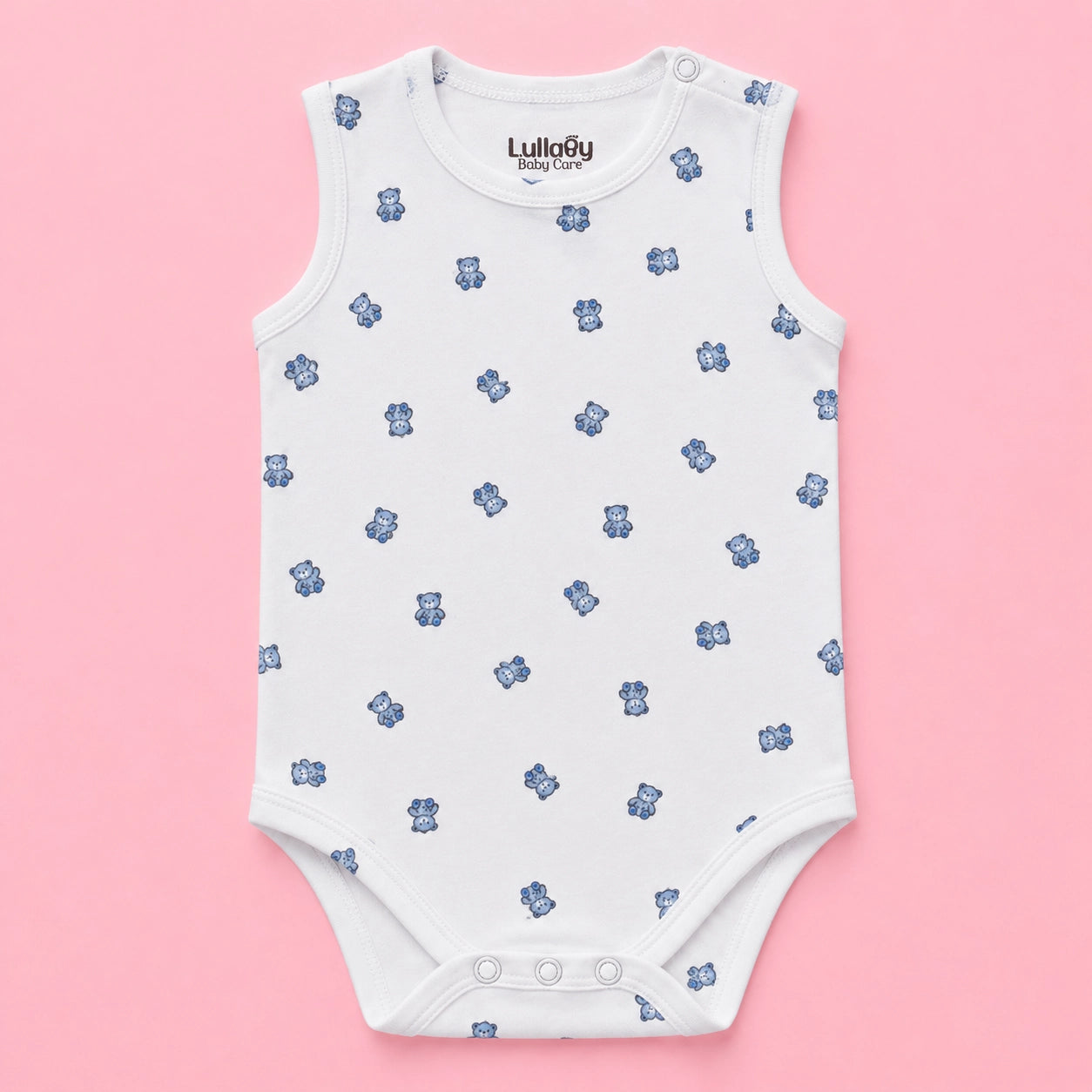 Baby Sleeveless Floral Onesie | Bear | 0-3 Months