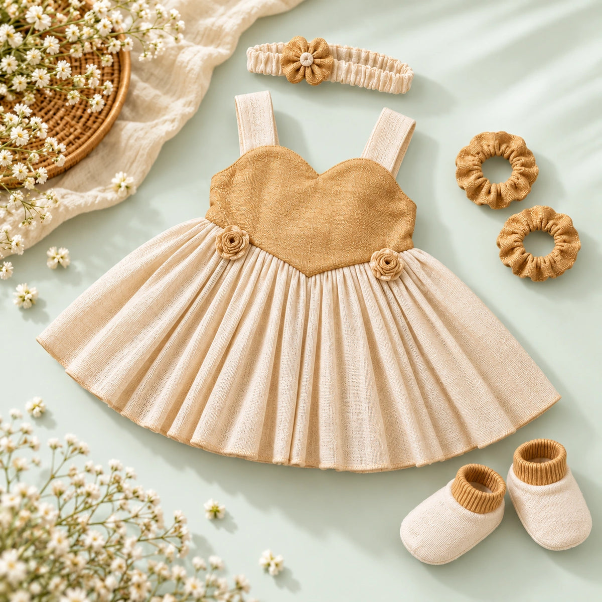 Traditional Baby Noolukettu Dress Set