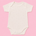 Baby Half sleeve Floral Onesie Star Print  – 0-3 Months