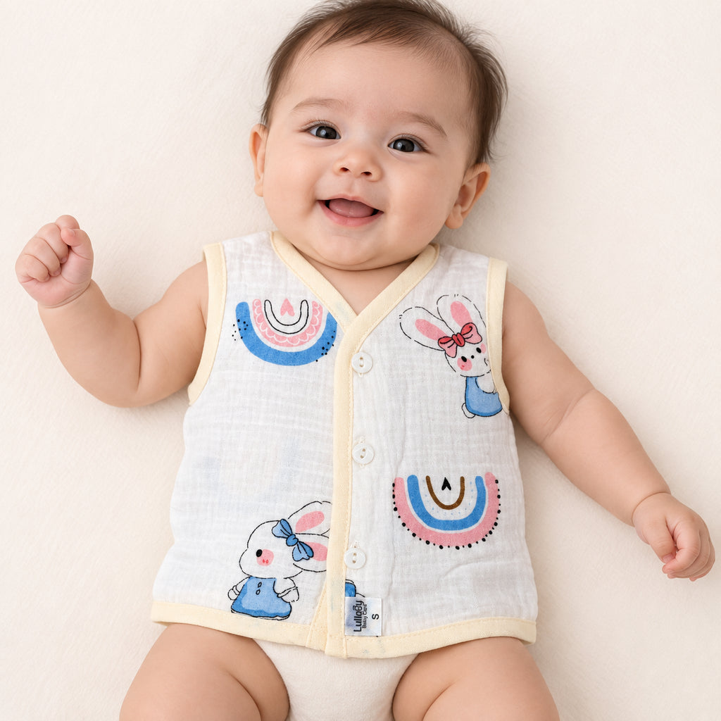Muslin Sleeveless Baby Jabala