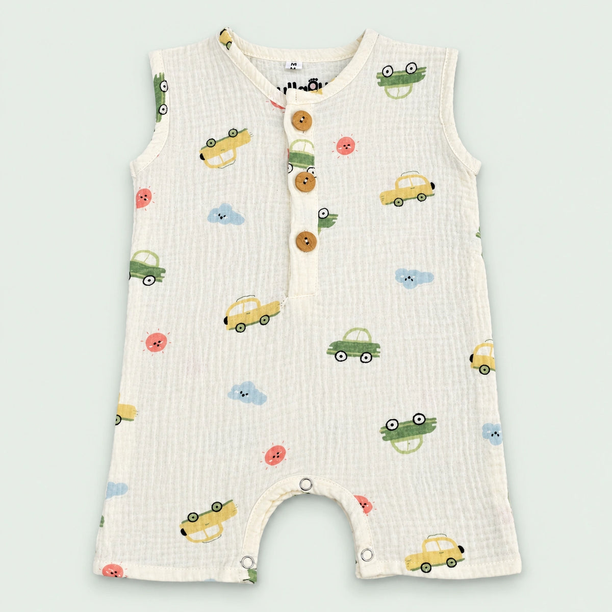 Muslin Cotton Baby Half Romper | Sleeveless