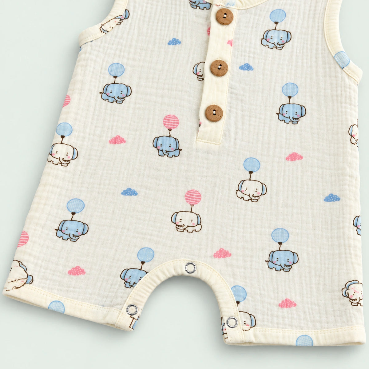 Muslin Cotton Baby Half Romper | Sleeveless