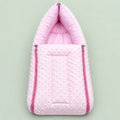 Baby Carry Nest with Dual Side Zipper – Soft & Cozy Newborn Sleeping Bag – Pink | 0–6 Months