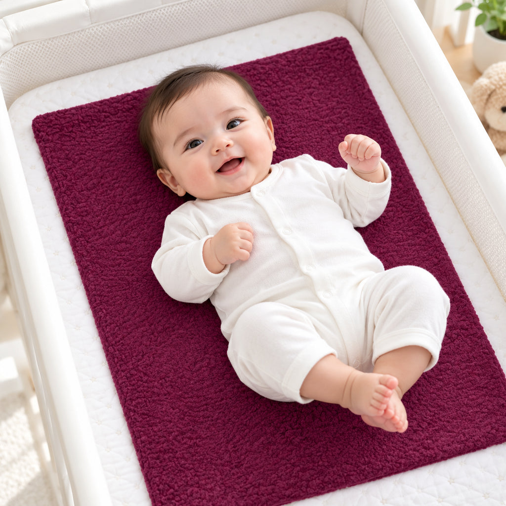 Waterproof Terry Baby Dry Sheet|Maroon|